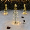 Touch Of ECO Solar LED Christmas Tree with Weather Resistant Steel Frame, MERRYLITES - image 2 of 4