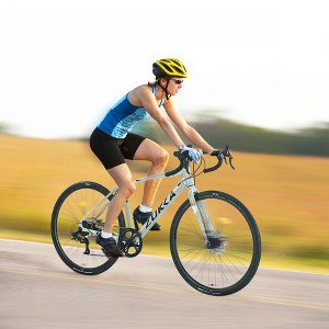 KWPZQEB 700C Road Bike with Aluminum Alloy Frame, 7 Speed Road Bike, Outdoor Cycling Bike with Dual Disc Brakes, Outdoor Bicycles for Men & Women - 1 of 4