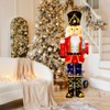 Costway 1/2 PCS 5 FT Lighted Nutcracker Soldier Outdoor Christmas Decoration with Glitter Sword - 4 of 4