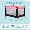 MYKKO Portable Playard with Bassinet in Pink, Packable and Easy Setup Baby Playard, Lightweight and Portable Playard - 3 of 4