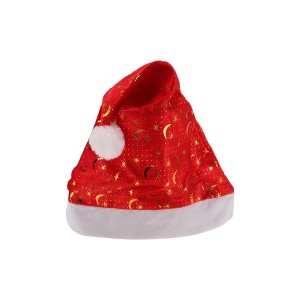 Unique Bargains Christmas Hats Thin Single-layer Star and Moon Polyester 11.02"x15.35" 1 Pc - 1 of 4