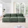 105.9" Chenille Modular Ergonomic Sectional Sofa Bed with Lumbar Pillows and 3 Movable Ottoman, 6-Piece Free combination Sofa - 3 of 4