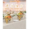 Roll Top Chafing Dish Buffet Set, Stainless Steel Buffet Servers and Warmers, Catering Food Warmers with Glass Window for Catering, Parties - 3 of 4