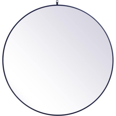 Elegant Lighting Metal Frame Round Mirror With Decorative Hook 45 Inch ...