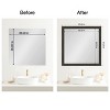 Amanti Art Mirror Makeover Bathroom Mirror Frame Border Kit - Fully Assembled Peel and Stick Frame - Mirror NOT Included - Shipwreck  Narrow Trim - 4 of 4