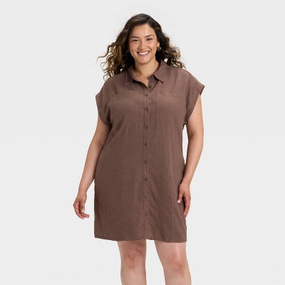 Women's Short Sleeve Mini Shirtdress - Universal Thread™