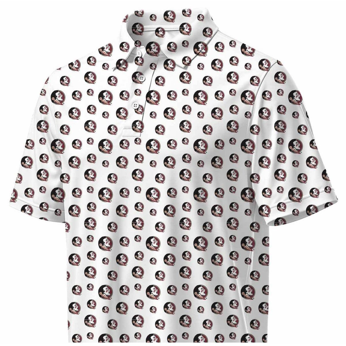 NCAA Florida State Seminoles Men's All Over Polo Shirt - thumbnail 3