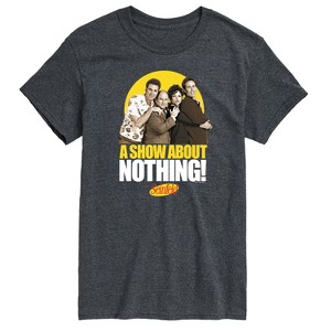 Men's Seinfeld A Show About Nothing Short Sleeve Graphic T-Shirt - Heather Charcoal - X-Large - 1 of 4