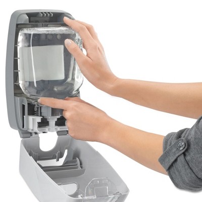 Dove Gray Manual Lockable Foam Soap Dispenser with Sight Window
