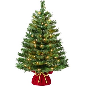 Best Choice Products 36in Pre-Lit Tabletop Spruce Artificial Christmas Tree Decor w/ 60 Warm White Incandescent Lights - 1 of 4