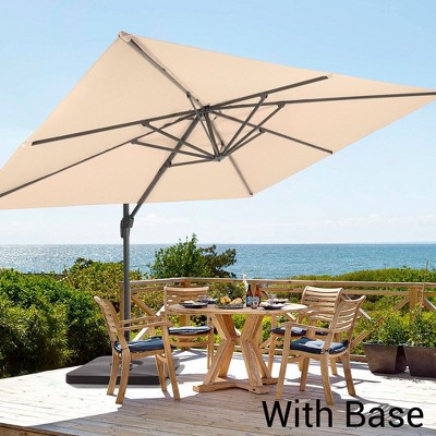 11.5x9ft Cantilever Patio Umbrella with 270g Fade-Resistant Fabric,