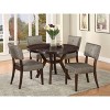 Drake Dining Table Wood/Espresso - Acme Furniture: Flared Legs, Lower Shelf, Seats 4 - 3 of 3