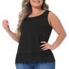 Agnes Orinda Women's Plus Size Swing Lace Flowy Sleeveless Casual Tank Tops - 2 of 4