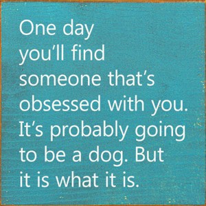 Slickblue 7x7 Rustic Wood Wall Sign – Dog Quote, Funny Pet Lover Decor For Shelf or Hanging Display, Color Options - 1 of 3