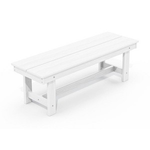 Hyleory HDPE Outdoor Patio Dining Bench - Durable & Weather Resistant Simple Stool - 1 of 4