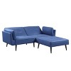 81" Nafisa Sofa Blue Fabric - Acme Furniture: Upholstered, Wood Frame, Removable Cushions, Seats 4 - 4 of 4