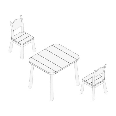 Olive & Opie Marley Kids' Table and Two Chair Set