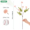 Unique Bargains 5-Heads Artificial Chrysanthemum Ball Flowers Silk Bouquets Real Touch 20 Inch - 3 of 4