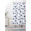 Marta Barragan Camarasa Night Garden Brushstrokes Shower Curtain Blue - Deny Designs: Polyester Microfiber, Buttonhole Top - 3 of 3