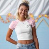 Dalix Heartly Ghost Short Sleeve Raglan Micro Rib Babe Tee Soft Cute Womens - 3 of 4