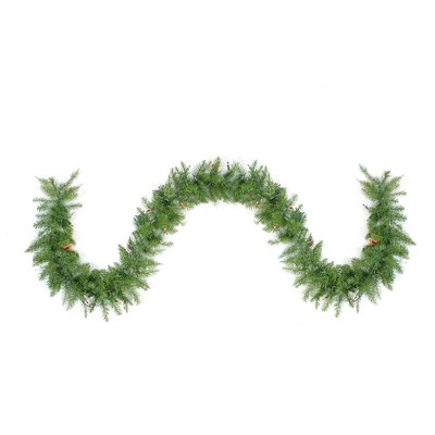 Northlight 9' x 10" Prelit Northern Pine Artificial Christmas Garland - Clear Lights