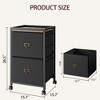File Cabinet, Mobile Filing Cabinet Fits Letter Size or A4, Fabric Vertical File on Wheels, Home Office Smal - 2 of 4