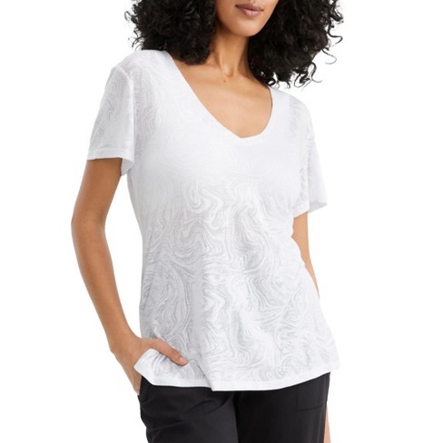 Body Up Women's Burn Out T-shirt - Aw30280 2xl White : Target