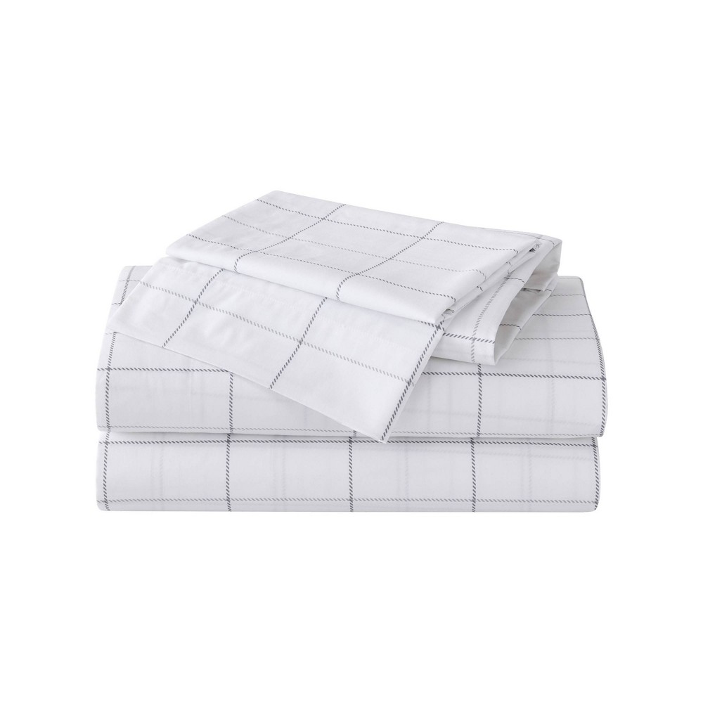 Photos - Bed Linen Eddie Bauer Queen Printed Pattern Percale Cotton Sheet Set Northern Plaid  