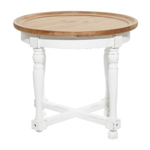 Country Cottage Wood Accent Table White - Olivia & May - 1 of 4