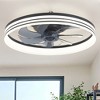 DAKAFUL Modern Dimmable LED Ceiling Fan With Lights & Remote Control ¨C Quiet, Safe, And Easy Installation For Bedrooms Black - 2 of 4