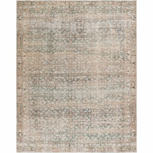 Hauteloom Marlene Damask Beige & Green Area Rug - 1 of 4