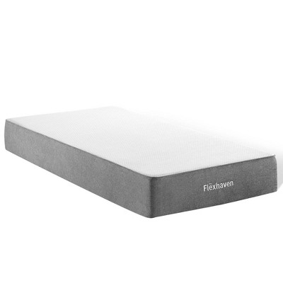 Modway Flexhaven 10-Inch Twin Memory Foam Mattress – Cooling Gel Foam Bed in a Box with CertiPUR-US Certification