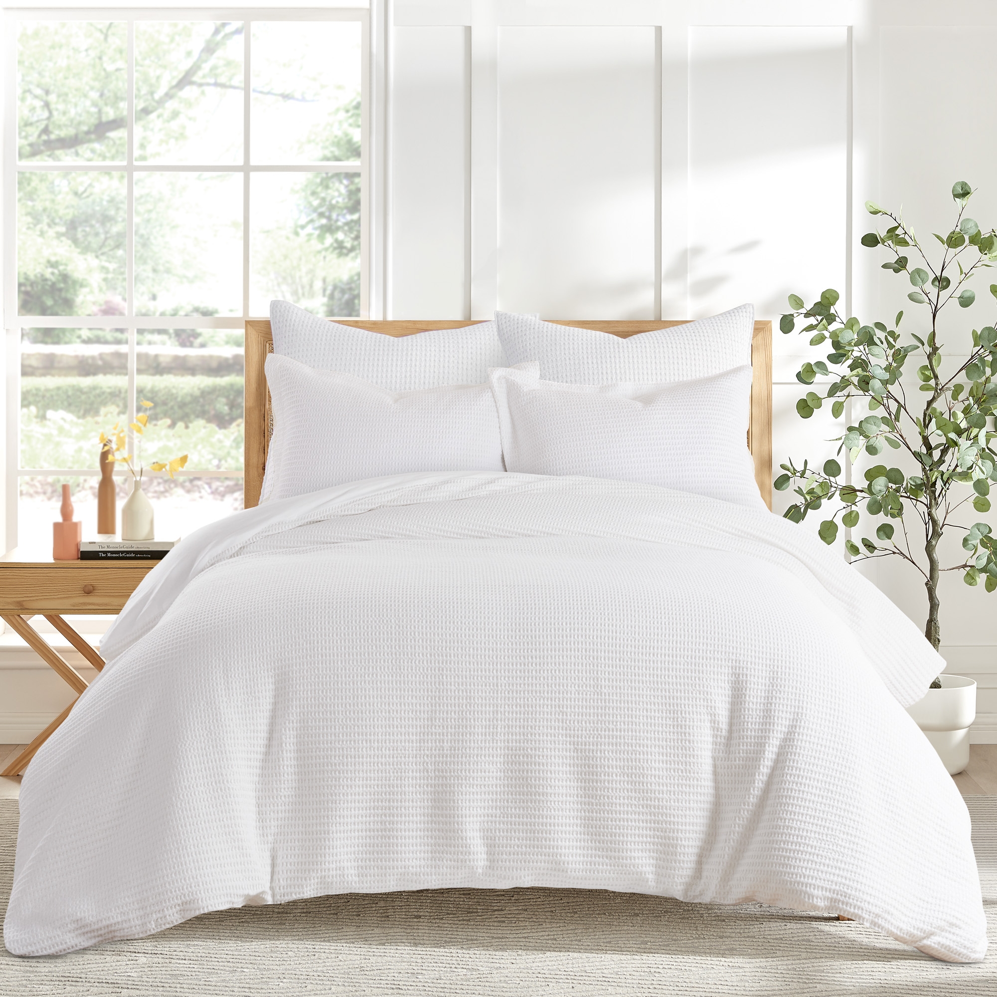 Cloud Waffle Bright White King/Cal King Comforter Set - Levtex Home