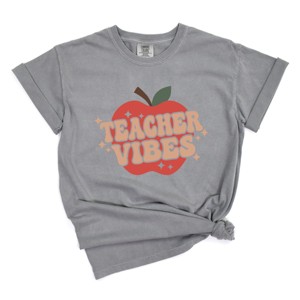 Simply Sage Market Teacher Vibes Apple Garment Dyed Tee - 1 of 4