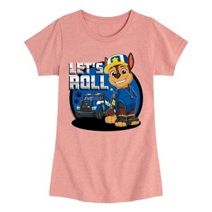 Girls' - Paw Patrol - Chase Let's Roll Fitted Short Sleeve Graphic T-Shirt - 1 of 4