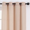 Chanasya 2pk Silky Lightweight Velvet Textured Sheer Window Curtain Panels - Set of 2 - 4 of 4