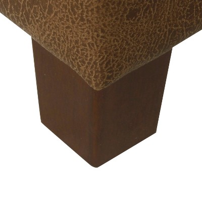 Ainsley Brown Faux Leather Tufted Storage Bench