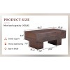 43.3" Modern Rectangular Coffee Table,Sturdy Wood Grain Marble Texture MDF Large Center Table for Living Room or Apartment-Baofuwish - 4 of 4
