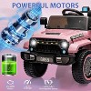 12V Kids Ride-On Truck Car, Battery-Powered Electric Vehicle with Remote Control, 3 Speeds, LED Lights, Music, MP3, USB, Bluetooth, Ages 3-6 - 3 of 4