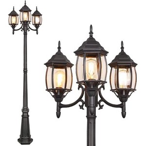 89" Outdoor Post Light, 3-Head Surface-Mount Post Combination, ETL Listed - 1 of 4