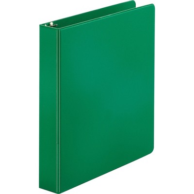 Business Source Round Ring Binder 1-1/2" Capacity 11"x8-1/2" Green 28557