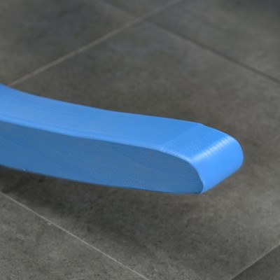 Blue Fir Wood Adirondack Rocking Chair with Slatted Design