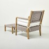 Wood & Rope Outdoor Patio Chair & Ottoman - Hearth & Hand™ with Magnolia: Weather-Resistant, Farmhouse Style - 4 of 4