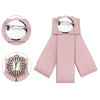 INSPIRE CHIC Women's Rhinestone Ribbon Brooch Pre-Tied Bow Tie 1 PCS - 3 of 4