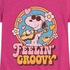 Girls' - Peanuts - Feelin Groovy Snoopy And Woodstock Fitted Short Sleeve Graphic T-Shirt - 2 of 4