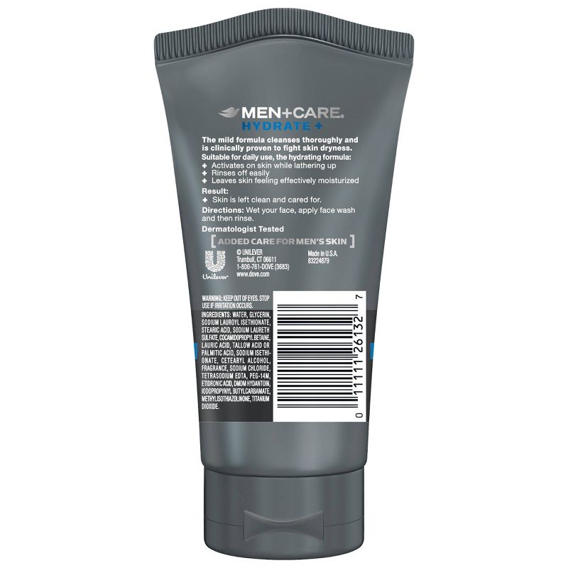 Dove Men+Care Hydrate + Facial Cleanser Moisturizing Face Wash - 5oz, 3 of 5