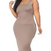 Slickblue Plus Size Solid Maxi Dress for Women, Sleeveless Stretch Jersey Knit, Casual Fit, 14 Colors Options, Size 1XL-3XL - 3 of 4