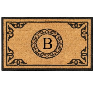 A1HC Natural Coir Door Mat 24x39, Anti-Shed Treated Durable Doormat for Outdoor Entrance Monogrammed - 1 of 4