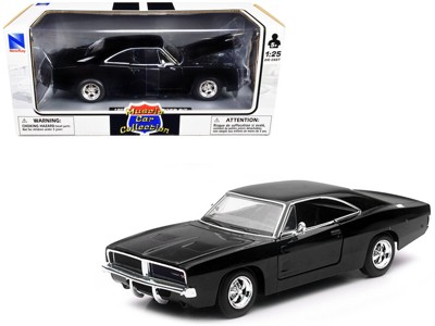 1969 Dodge Charger R/T Black Muscle Car Collection 1/25 Diecast Model Car  by New Ray