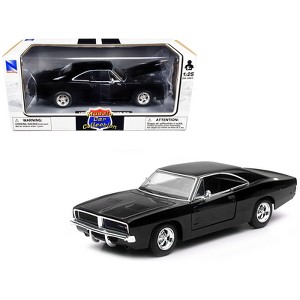 1969 Dodge Charger R/T Black "Muscle Car Collection" 1/25 Diecast Model Car by New Ray - 1 of 3